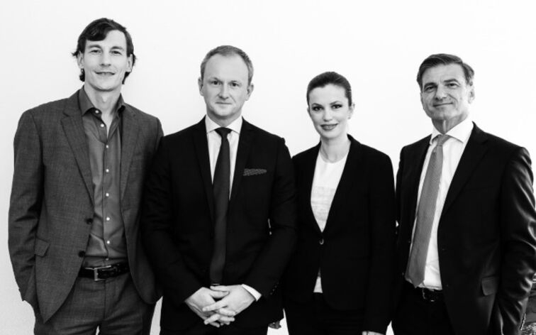 Das Panthera Solutions Team (von links): Gregory Gadzinski, Markus Schuller, Biljana Kling und Luca Signoretti / © Panthera Solutions